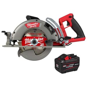 M18 FUEL 18V Lithium-Ion Cordless 7-1/4 in. Rear Handle Circular Saw with M18 REDLITHIUM FORGE HD 12.0 Ah Battery