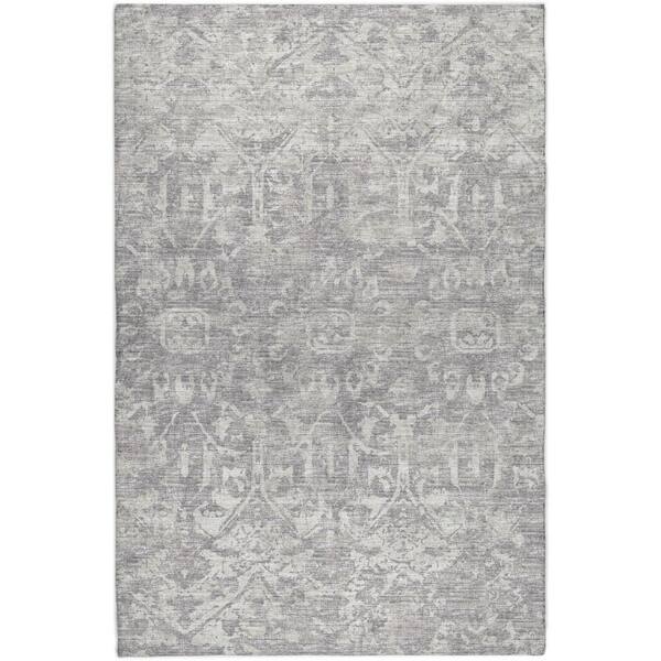 Dream Shag Premium Machine Washable Abstract ADS40 Gray 8 ft. x 10 ft. Area Rug
