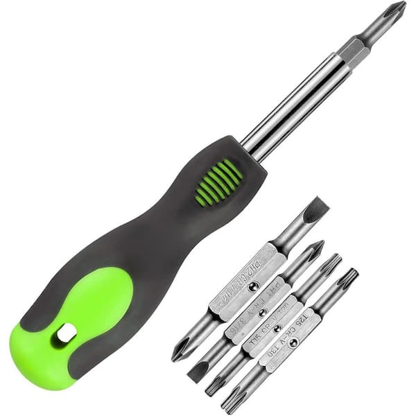 8 in 1 Multi-Purpose Screwdriver Set 7.7 in. Shank 8 Bit High-Strength Steel Ergonomic Hand Tool 1-Piece