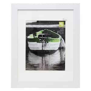 Langford Frame - White, 11" x 14" Matted For 8" x 10"