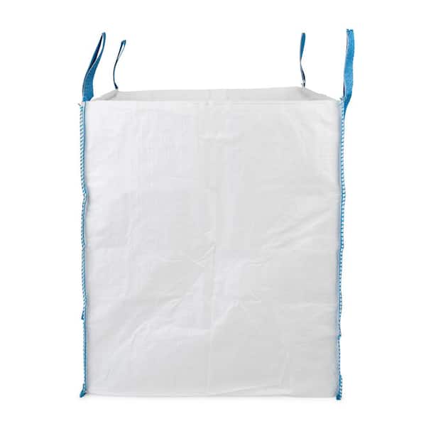 Durasack 200 gal. Heavy-Duty Trash Bag Builder's Bulk Bag White Outdoor Polypropylene Construction with Flap Top