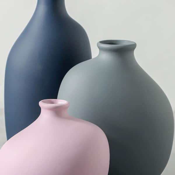 7.5 in. Multi-Colored Ceramic Bottle Decorative Vase TN0159 - The