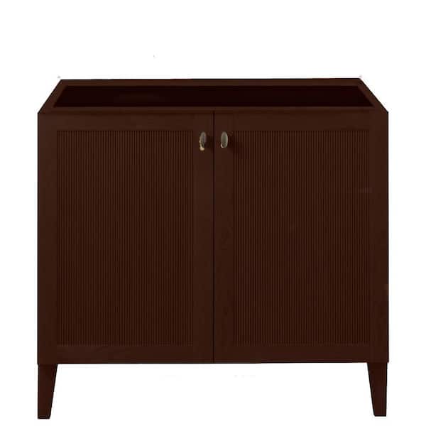 Porcher Archive 36 in. Vanity Cabinet Only in Java-DISCONTINUED