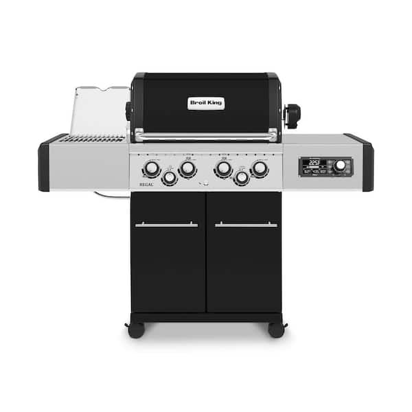 Regal Q 490 Pro IR 4-Burner Natural Gas Grill in Stainless Steel with Side Burner and Rear Rotisserie Burner
