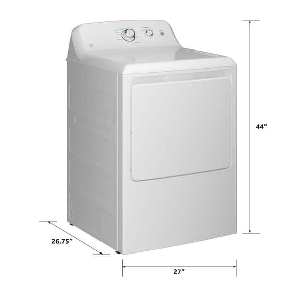 GE 6.2-cu ft Electric Dryer (White)