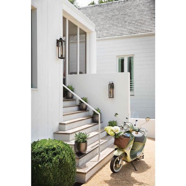 HINKLEY - Sag Harbor 1-Light Black Hardwired Outdoor Wall Lantern Sconce