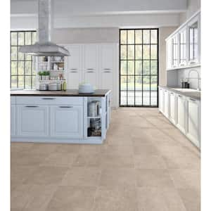 Brushed Limestone Neutral Stone Residential Vinyl Sheet Flooring 12ft. Wide x Cut to Length