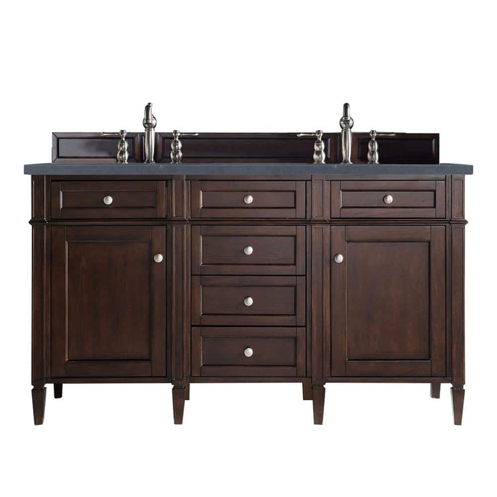 Brittany 60 in. W x 23.5 in.D x 34 in. H Double Vanity in Burnished Mahogan