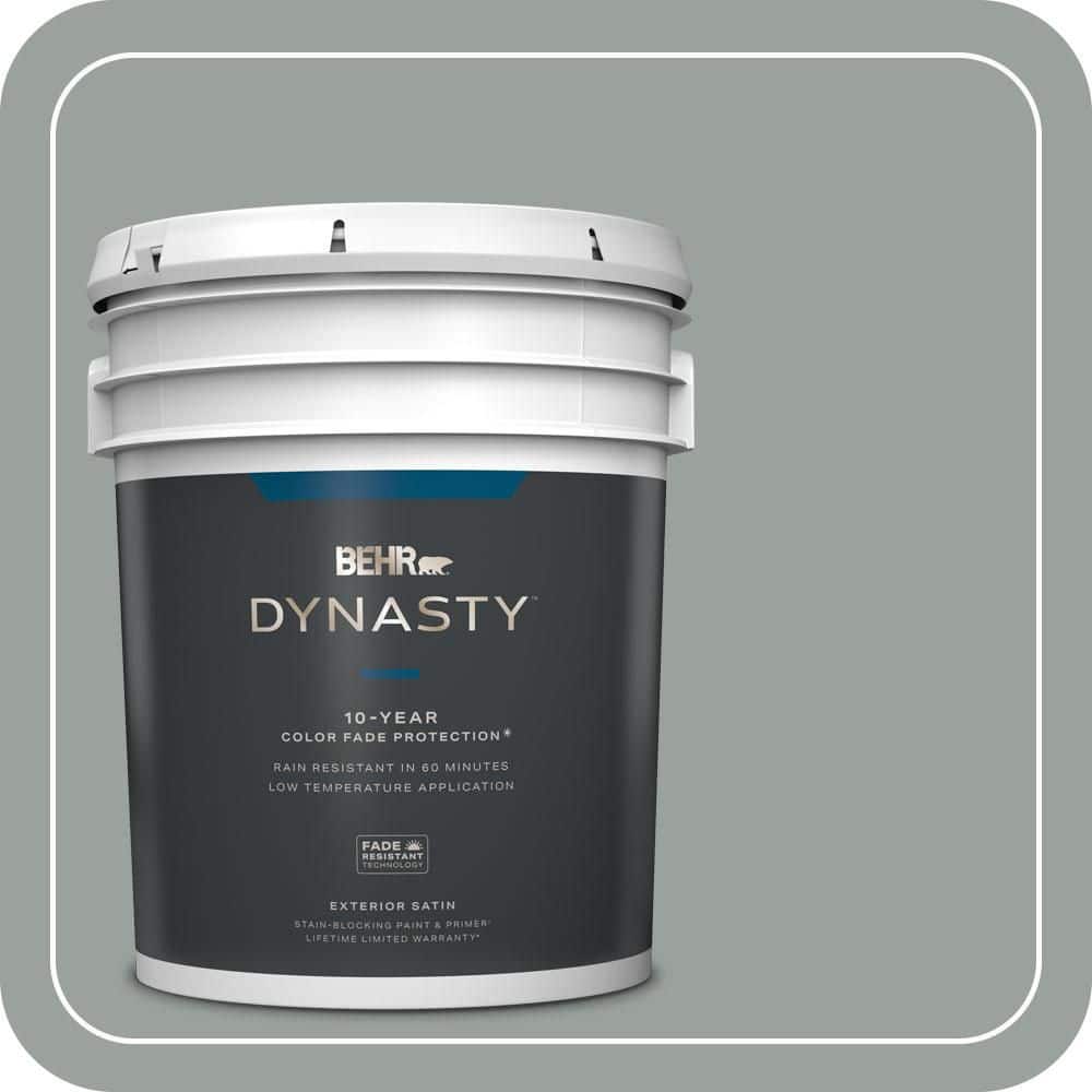 BEHR DYNASTY 5 gal. #PPU11-16 Brampton Gray Satin Enamel Exterior Stain ...