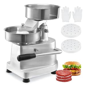 Commercial Burger Patty Maker 6 in. Hamburger Beef Patty Maker Burger Press Machine with 1000-Piece Patty Papers