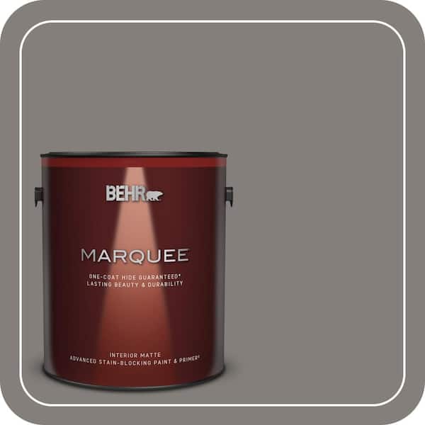 BEHR MARQUEE 1 gal. #PPU18-17 Suede Gray Matte Interior Paint & Primer