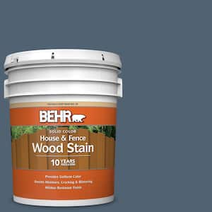 5 gal. #T17-17 Midnight Show Solid Color House and Fence Exterior Wood Stain