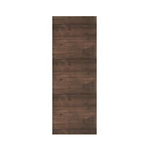 36 in. x 84 in. x 1-3/8 in. Hollow Brown MDF and Pine Core Painted Wood Interior Barn Door Slab