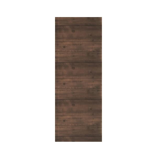 eightdoors 42 in. x 96 in. x 1-3/8 in. Hollow Brown MDF and Pine Core Painted Wood Interior Barn Door Slab