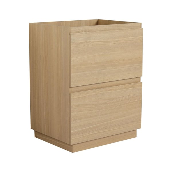 Camden 23.23 in. W Modern Freestanding Bath Vanity Cabinet without Top in Oak with Double Drawer