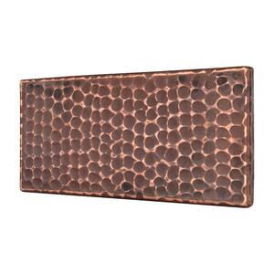 3 in. x 6 in. Hammered Copper Decorative Wall Tile in Oil Rubbed Bronze (4-Pack)