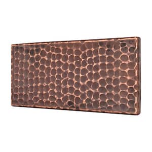 3 in. x 6 in. Hammered Copper Decorative Wall Tile in Oil Rubbed Bronze (8-Pack)