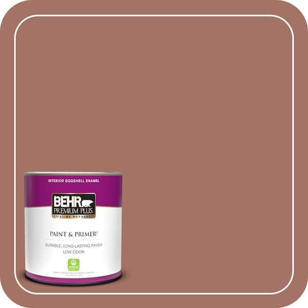 BEHR PREMIUM PLUS 1 qt. #200F-5 Toasted Nutmeg Eggshell Enamel Low Odor Interior Paint & Primer