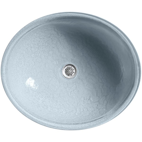 KOHLER Whist Undermount Glass Bathroom Sink in Dusk