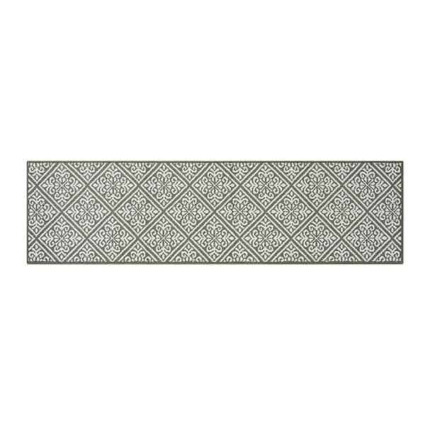 Austell 2-Tone Ivory/Sage 2 ft. x 8 ft. Geometric Polypropylene Runner Rug