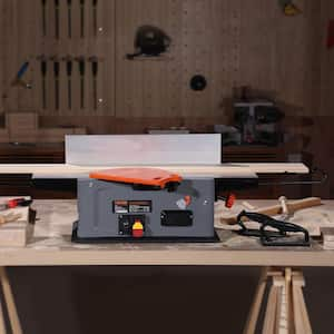 Spiral Benchtop Jointer 8 in. 2HP 10000 RPM Bench Top Wood Jointer 18-Blade Spiral Cutterhead for Woodworking