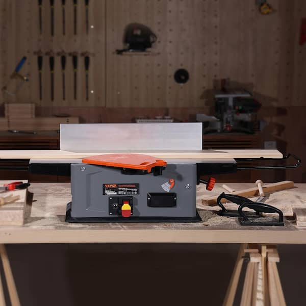 Spiral Benchtop Jointer 8 in. 2HP 10000 RPM Bench Top Wood Jointer 18-Blade Spiral Cutterhead for Woodworking