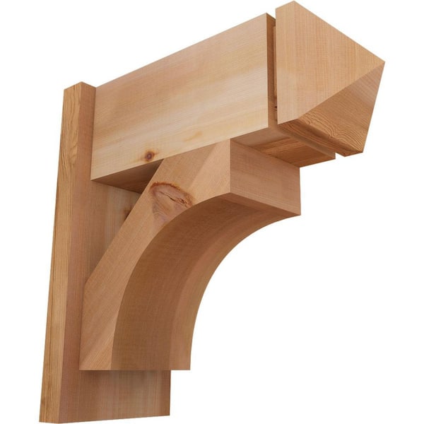 Ekena Millwork 8 in. x 18 in. x 18 in. Westlake Arts and Crafts Smooth Western Red Cedar Outlooker