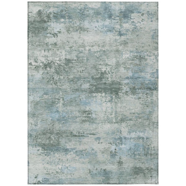 Chantille Machine Washable Indoor/Outdoor Abstract ACN2370 Sage 9 ft. x 12 ft. Area Rug