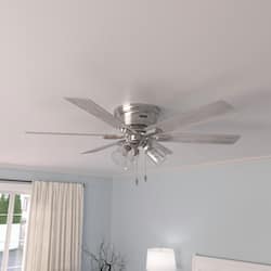 Hunter Alvarado 52 in. Indoor Brushed Nickel Ceiling Fan with Light Kit
