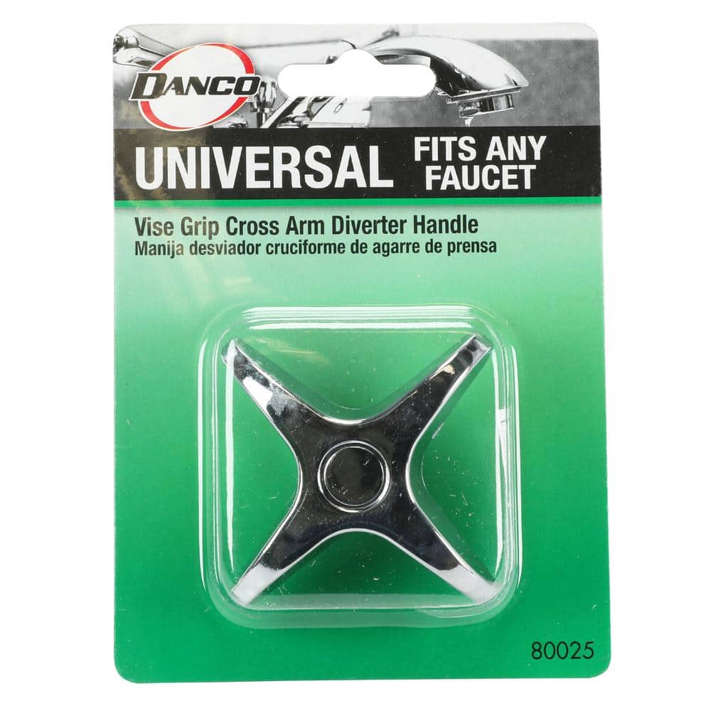 Universal Chrome Cross Tub and Shower Diverter Handle