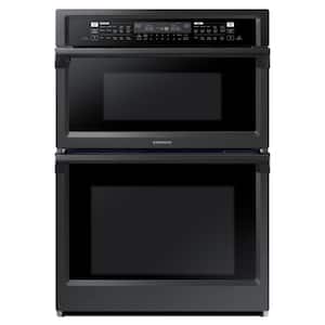 30 in. Electric Steam Cook Wall Oven with Speed Cook Built-In Microwave in Fingerprint Resistant Black Stainless