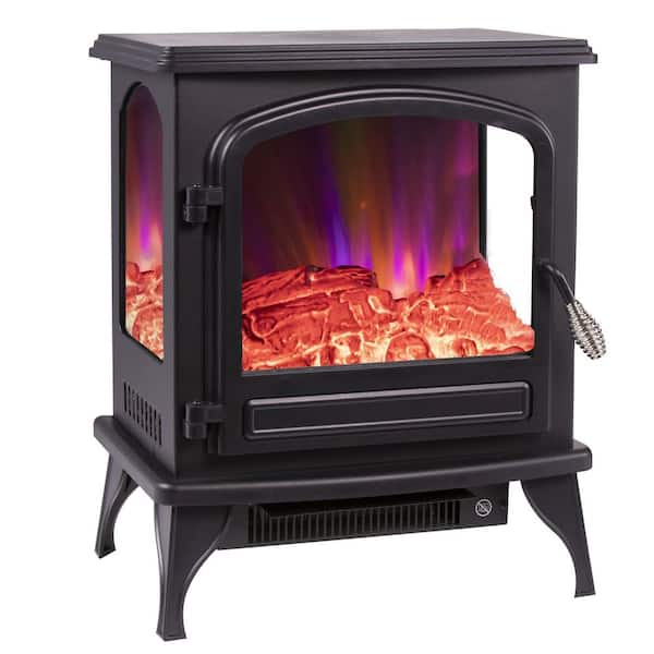 Comfort Zone 5120 BTU Electric Fireplace Heater Furnace with LED Simulated Flame