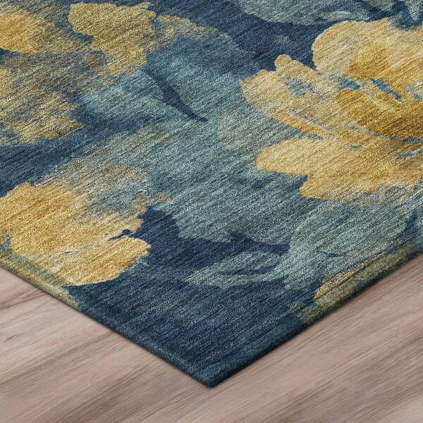 Chantille Machine Washable Indoor/Outdoor Abstract ACN3022 Navy 9 ft. x 12 ft. Area Rug