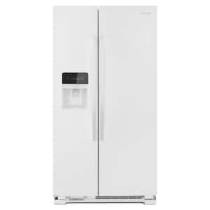 24.6 cu. ft. Side by Side Refrigerator with Dual Pad External Ice and Water Dispenser in White