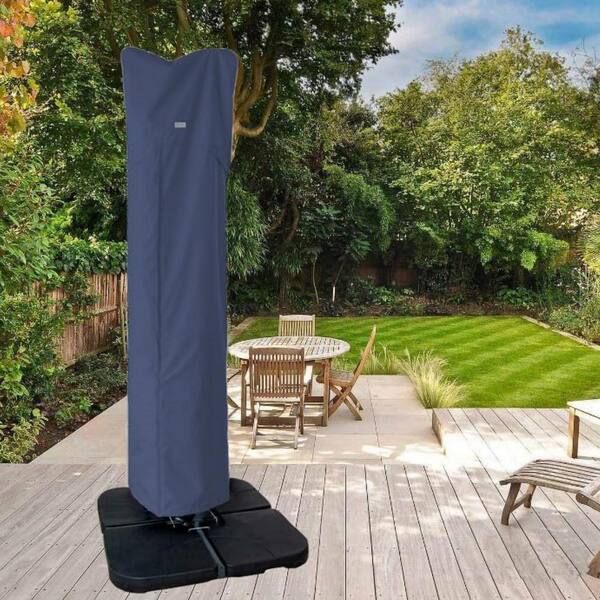 Angel Sar Dark Blue Outdoor Umbrella Cover with Zipper and Rod for 9 ft. to 13 ft. Curved Cantilever and Straight Pole Umbrella Angel Sar Dark Blue Outdoor Umbrella Cover with Zipper and Rod for 9 ft. to 13 ft. Curved Cantilever and Straight Pole Umbrella