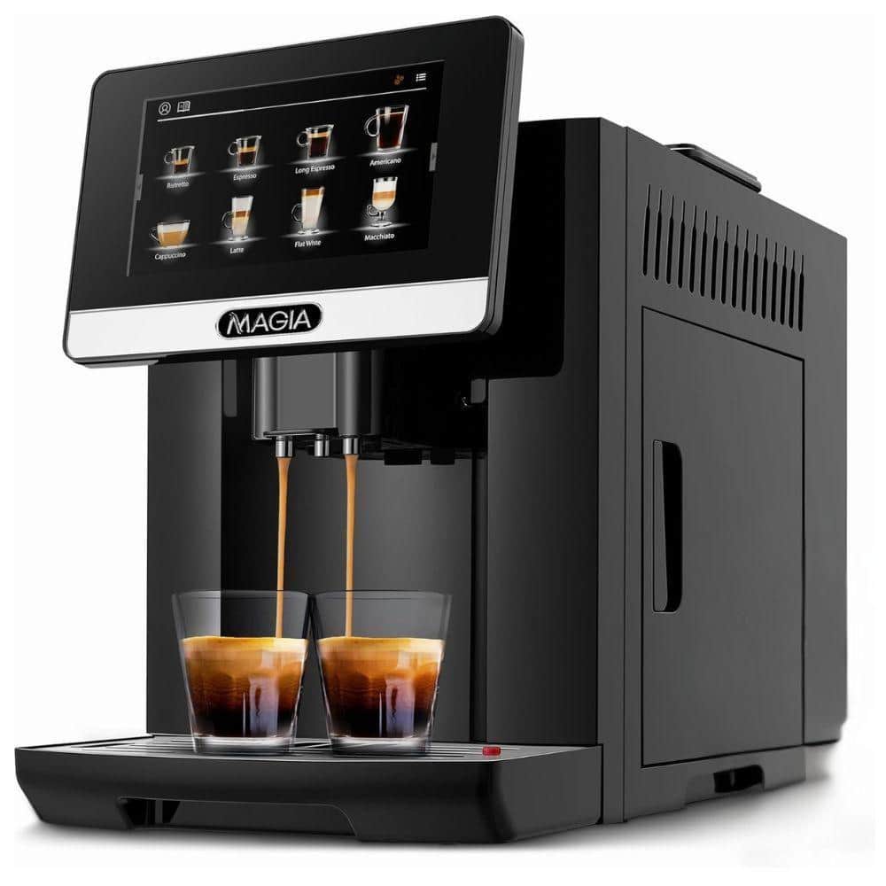 Magia 2-Cup Midnight Silver Espresso Machine with Grinder - Thumbnail 2