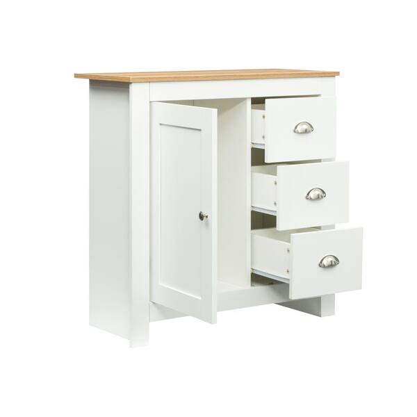 VASAGLE 3 Drawers Floor Cabinet 12.6 x 11.8 x 31.9 Inches