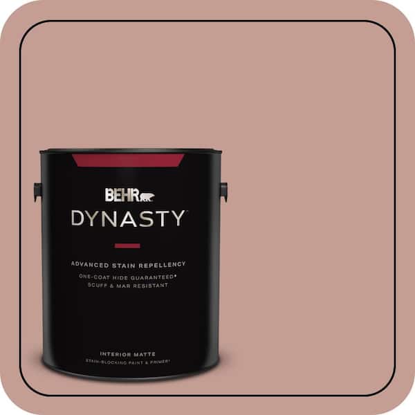 BEHR DYNASTY 1 gal. #S170-4 Retro Pink One-Coat Hide Matte Interior Stain-Blocking Paint & Primer
