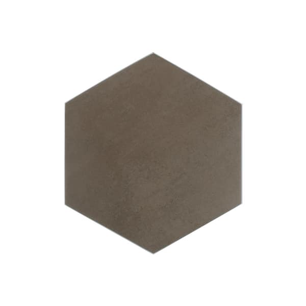 CRUZ BAY STUDIO Arcadian 4. 5in. x10in. Hexagon Sable Matte Porcelain Tile Sample