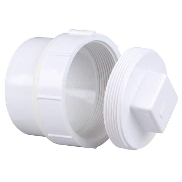 1-1/2 in. PVC DWV Spigot x FIPT Cleanout Adaptor with Plug