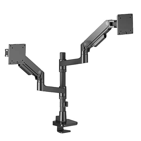 Dual Monitor Arm Desk Mount Heavy Duty Full Motion Gas Spring Stand for 17-49 in. Ultrawide Monitors Black