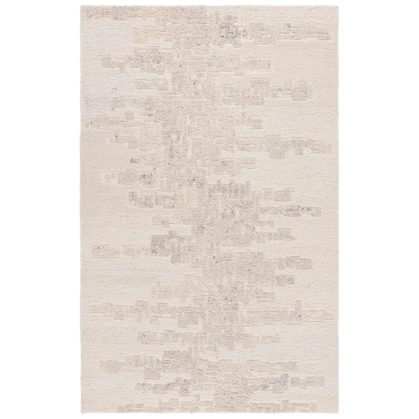 SAFAVIEH Harvest 4 ft. x 6 ft. Ivory/Gray Abstract Geometric Area Rug