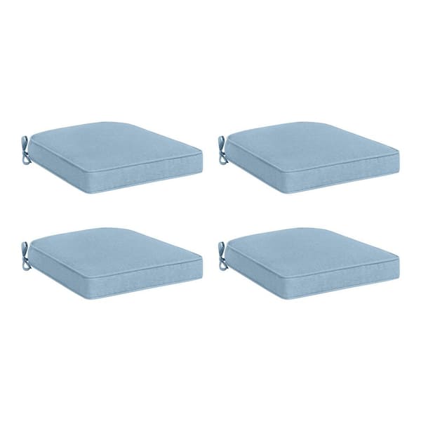 20 in. W x 20 in. D Cushionguard Universal Outdoor Seat Pad in Surf (Set of 4)