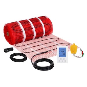 Floor Heating Mat 100 Sq. ft Electric Radiant In-Floor Heated Warm System with Digital Floor Sensing Thermostat
