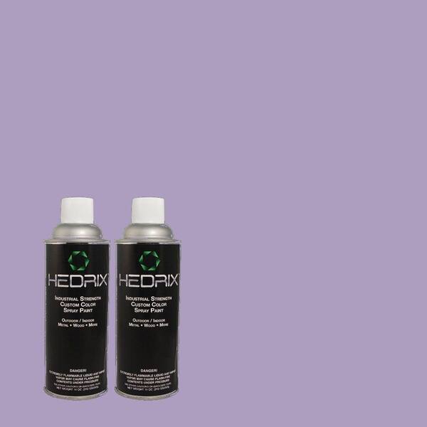 Hedrix 11 oz. Match of 630B-5 Majestic Violet Semi-Gloss Custom Spray Paint (2-Pack)