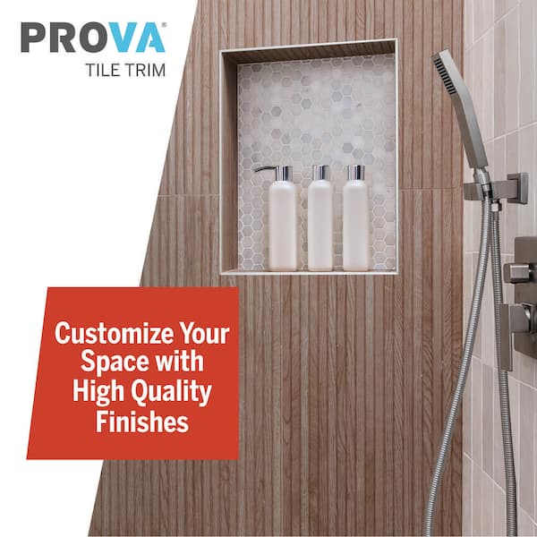 Matte Black 1.13 in. W x 96 in. L Aluminum 1/2 in. Tile Edge Trim