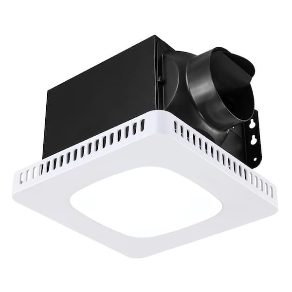 80 CFM Bathroom Exhaust Fan with LED Light Bathroom Vent 3 Gear Color Temp, Premium AC Motor Ceiling Fan