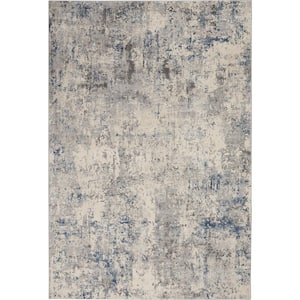 Home Decorators Collection Adare Blue 7 ft. x 9 ft. Painterly Polyester Area  Rug 5248.81.62HDB - The Home Depot