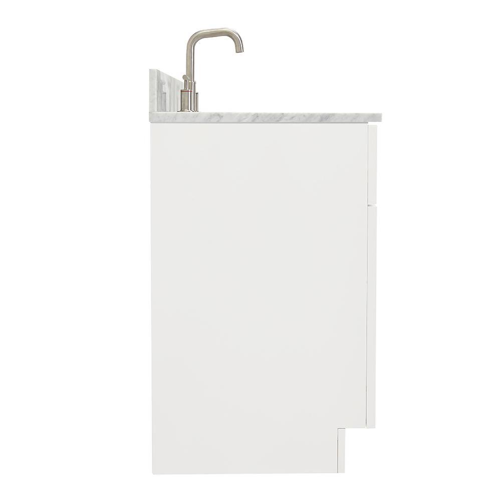 Hamlet 31" White Wood Vanity with Carrara Marble Top
