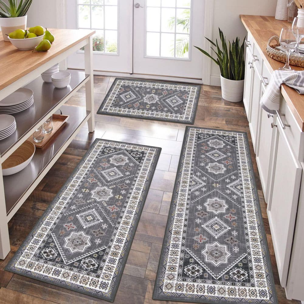 Boho Kitchen Mats Set of 3